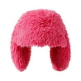 thumbnail image 4 of TANGNADE Bucket Hats for Woman Fashion Ladies Winter Hat Long Ear Cozy Thick Plush Warm Windproof Pure Color Lightweight Unisex Hats Hot Pink, 4 of 4