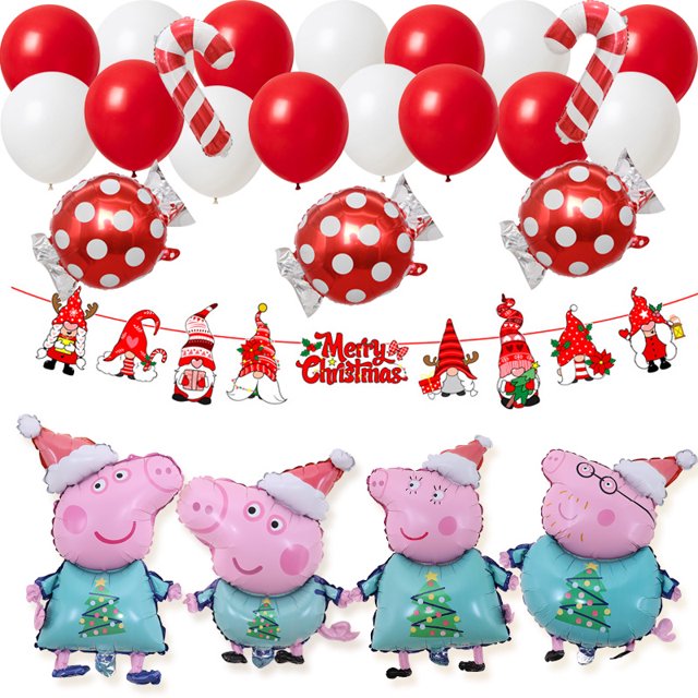 Globo de Navidad Globo de película de aluminio de Navidad Regalo de Navidad Conjunto de Navidad Decoración con globos Globo de regalo