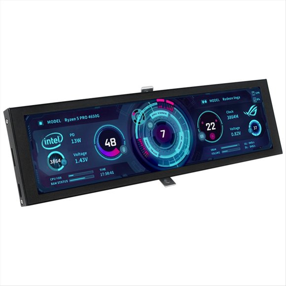 Turing 8.8Inch IPS Type-C Secondary Monitor - Smart Display Case for CPU, GPU, RAM Monitoring with USB Interface Black,1 * Chassis secondary screen,Black