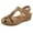 Beige, variant on Wioihee Low Heel Sandals for Women Casual Shoes High Thick Heels Sandals Closed Toe Ankle Strap Shoes Yellow 10.5(45)