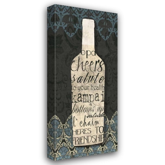 Carol Robinson 18x40 Gallery Wrapped Canvas Wall Art Titled - Wine Collection I