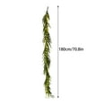 thumbnail image 3 of SCNOR Pre-lit Christmas Pine Needle Garland, 7ft Artificial with LED Warm Lights, Indoor/Outdoor Bendable Low Maintenance for Mantel Staircase Table Holiday Decor, 3 of 7