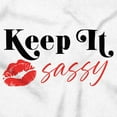 thumbnail image 2 of Cute Attitude Keep It Sassy Kiss Lips Women Plus Size Graphic Pullover Hoodie Brisco Brands 5X, 2 of 4