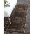 thumbnail image 1 of Unique Loom 3134875 3 ft. x 9 ft. 10 in. Imperial Cypress Runner Rug, Chocolate Brown, 1 of 1