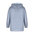 thumbnail image 4 of HAiming Men's Cotton Linen Striped Hoodies Trendy Button Long Sleeved Sweatshirts Plus Size Casual Loose Pullover Tops, 4 of 6