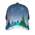 thumbnail image 3 of Disketp Christmas Trees Print Trucker Hat Men Women - Mesh Baseball SnapBack Cap, 3 of 7