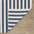 thumbnail image 4 of Ladder Stripe Navy/Ivory Handwoven Wool Rug, 8' x 10', 4 of 6