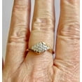 thumbnail image 2 of Engagement Cluster Ring 1Ct Round Cut Lab-Created Diamond 14K Yellow Gold Plated, 2 of 3