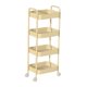 thumbnail image 1 of Carrito rodante con ruedas, carrito utilitario, estantería móvil de metal, cesta para frutas y verduras para comedor, oficina, baño, lavandería Amarillo, 1 of 8