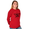 thumbnail image 3 of Butterfly Symbolism Spirit Animal Women's Long Sleeve T Shirt Brisco Brands S, 3 of 6