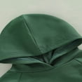 thumbnail image 3 of Zehjuhan Toddler Baby Boy Girl Solid Color Long Sleeve Hooded Sweatshirt Romper Snap Bottom Fall Winter Clothes Green，9-12M, 3 of 5