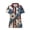 Tropical Floral Stripe Print, variant on FUIALDOLG Easter Women 1/4 Zip Polo Shirt Featuring Highland Cow Eggs, Lightweight Breathable Athletic Tops for Golf and Tennis