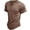 v#36Brown167, variant on Rggeeun Men'S T-Shirts Solid Color Henley Buttons Knit Short Sleeve V-Neck Knit Relaxed Fit For Summer Outdoor Casual Tops,Black,L
