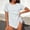 Blue, variant on Women's Casual Twist Front T Shirt Short Sleeve Crew Neck Side Split Tunic Tops Loose Fit Summer Tee Shirts Blue 2XL