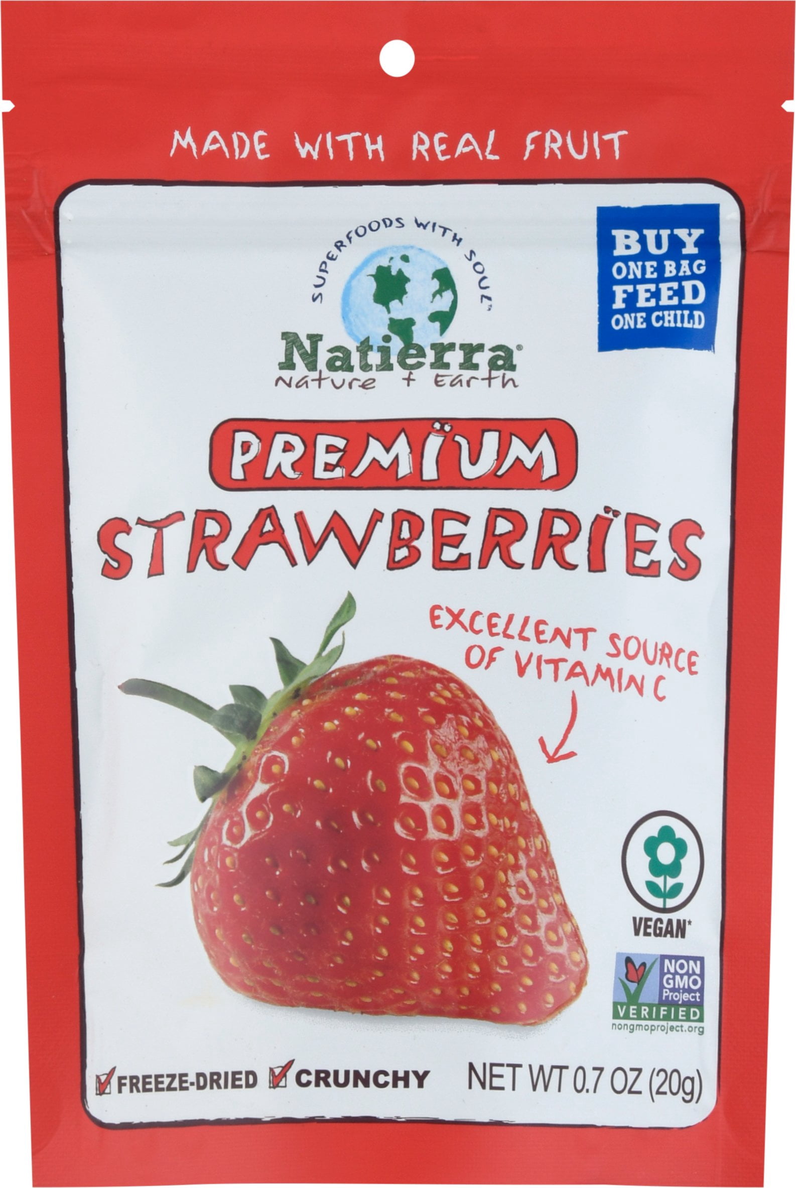 Natierra 00338626 Premium Freeze-Dried Strawberry - Pack of 8