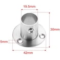 thumbnail image 3 of 2 Pieces Stainless Steel Round Tube Bracket, Rod Flange Set, Wardrobe Rod Holder, Clothes Rail Rod Holder, Tie Rod End Bracket with Screws, 3 of 8