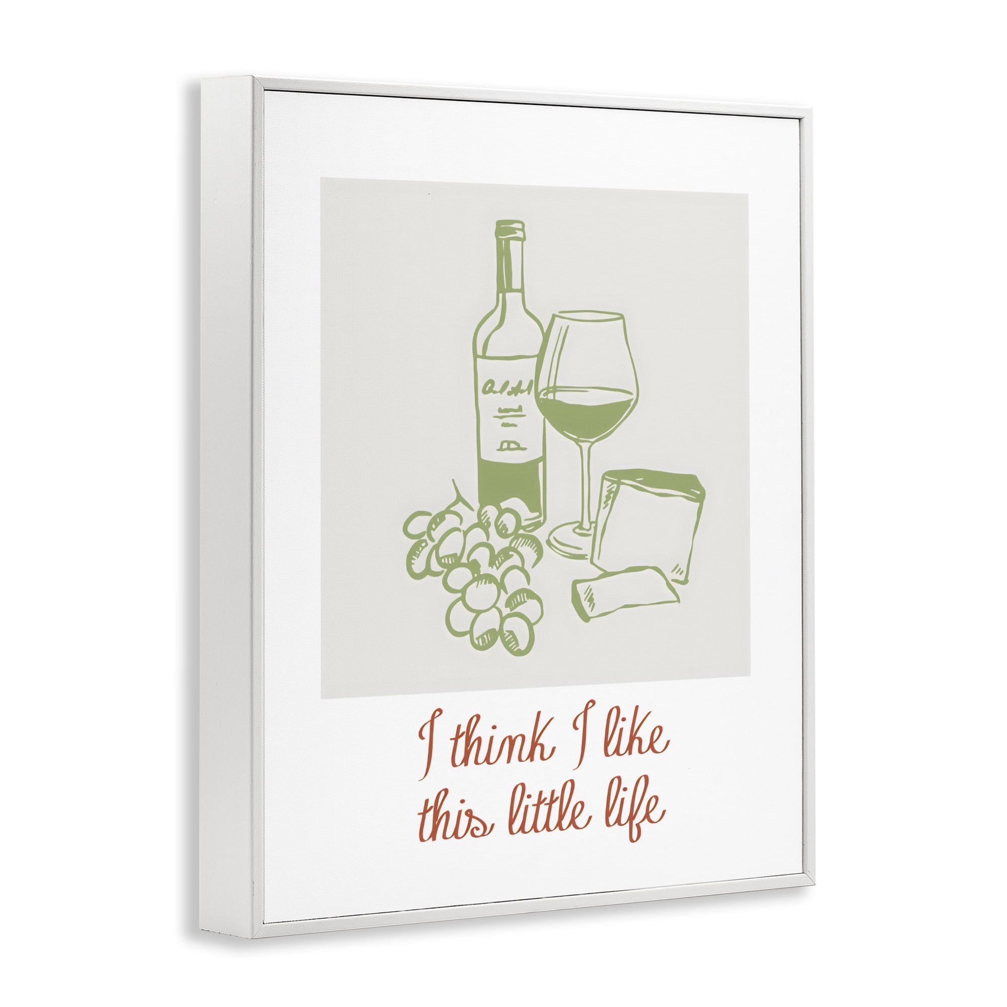 Stupell Industries I Think I Like This Little Life White Framed Giclee Art, design by The Prints Vibe