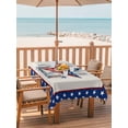 thumbnail image 2 of 52x70 Inch Outdoor Tablecloth with Umbrella Hole Zipper Rectangle Independence Day Rectangular Tablecloths Outside Waterproof 4th of July Patriotic Star Usa Flag Patio Table Cover for Picnic Party, 2 of 8
