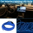 thumbnail image 3 of Unique Bargains 3 Meter EL Wire Cable LED Glow String Light Car Lighting Strip Flexible Neon Light for Car Decoration Battery Box(3V) Blue, 3 of 7