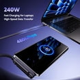thumbnail image 6 of 240W Fast Charging USB-C Cable Built-in Phone Stand 90° Angled Foldable, Mobile Game Player Friendly, Multi-Functional Charger Cord, Black, 4.9FT, 6 of 6