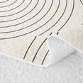thumbnail image 5 of Homewish Modern Bohemian Stripes Quilt King,Contemporary Artwork King Coverlet Set,Cream,3 Pieces, 5 of 7