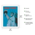 thumbnail image 2 of New York - Statue of Liberty - Vintage Travel Poster c.1960s - Japanese Unryu Rice Paper Art Print (Unframed) 12 x 16 in, 2 of 4