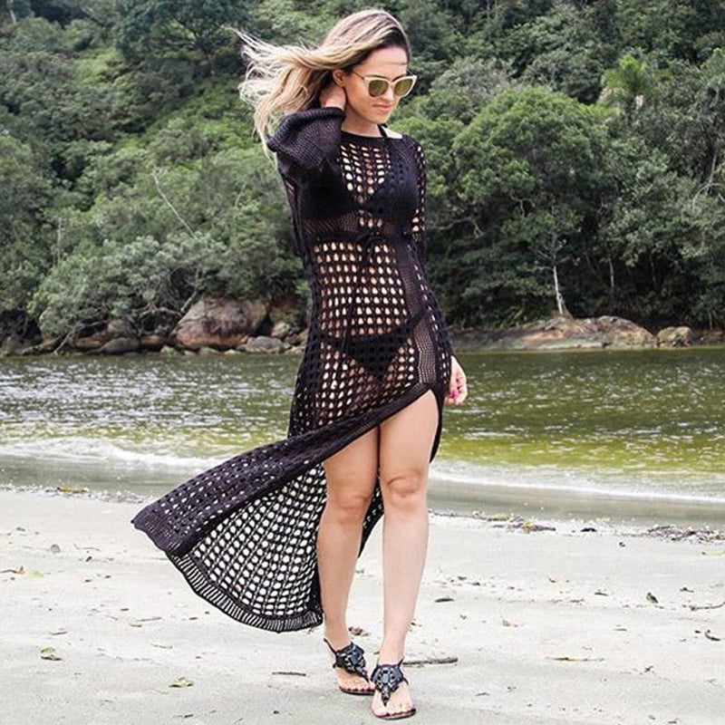 long sleeve maxi beach cover up