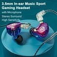 thumbnail image 2 of Kripyery Wired Earphone Stereo Surround with Microphone High Sensitivity Livestreaming Waterproof Phone Call Passive Noise Reduction 3.5mm In-ear Music Sport Gaming Headset Computer Accessories, 2 of 8