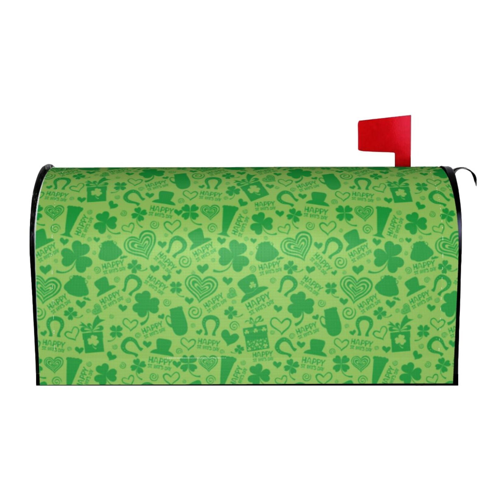 Xecao St Patrick's Day for Mailbox Cover with Magnetic Strips, Waterproof and Sunscreen, Adds a Decorative Touch to Your Garden Yard.