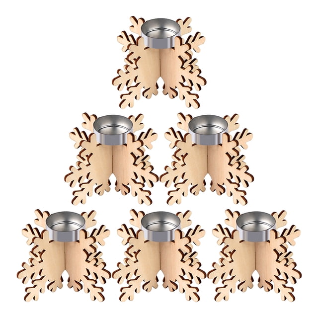 Candelabros Navideños Xihbxyly Decoración Del Hogar Pequeños de madera