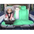 thumbnail image 2 of FH Group Doe16 Fluffy Faux Rabbit Fur Rear Car Seat Cushion, for Most Cars, Trucks, SUVs or Vans - Mint, 2 of 7
