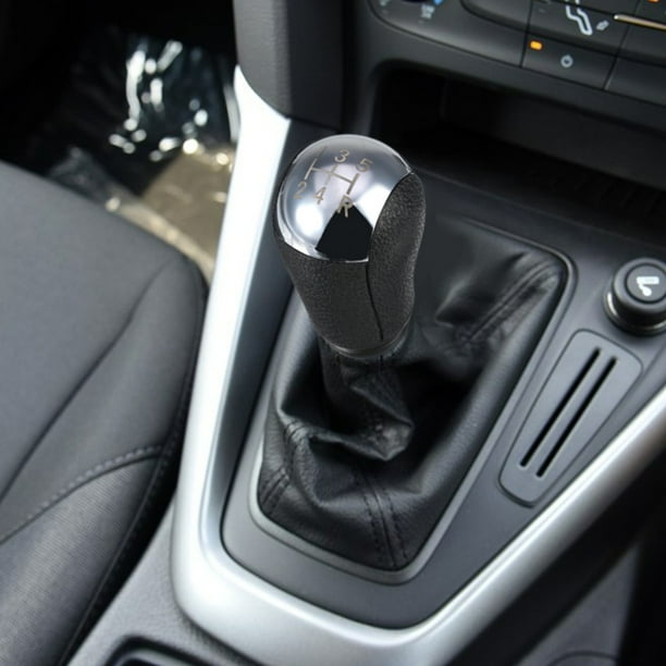 5 Speed PU Leather Gear Shift Knob with Gaiter Boot Cover For Ford