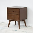 MidCentury Modern Denver Brown Walnut Wood Night Stand