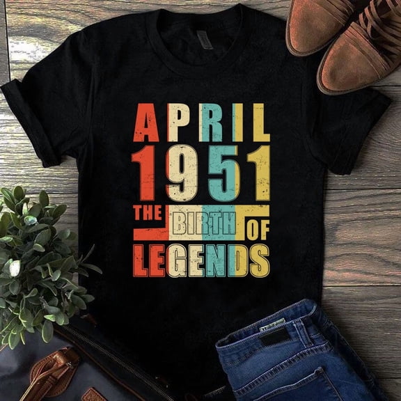 April 1951 The Birth Of Legends Vintage Unisex Tshirt