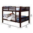 thumbnail image 5 of Slatted Full Over Full Bunk Bed with Attached Ladder, Walnut Brown, 5 of 5