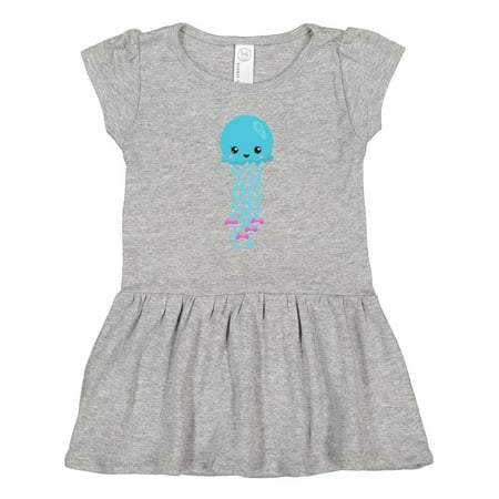 

Inktastic Cute Jellyfish Little Jellyfish Blue Jellyfish Girls Toddler Dress