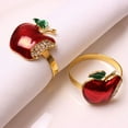 thumbnail image 3 of 6 x Napkin Rings-Red & gold, 3 of 7