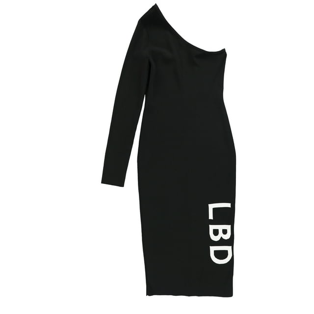 bar III Robe Chandail Asymétrique LBD pour Femmes, Noir, Petit