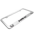 thumbnail image 3 of Honda HR-V Dual Logo 3D Embossed Letters on Mirror Chrome Metal License Plate Frame, 3 of 8