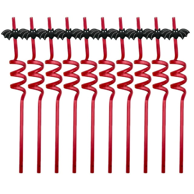 Nuevas pajitas reutilizables para fiestas de cumpleaños infantiles y fiestas de Halloween.
