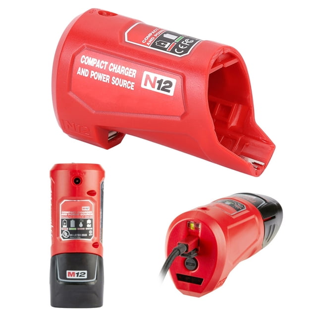 Chargeur de Batterie pour Milwaukee, Chargeur de Batterie USB Portable Adaptateur USB pour Milwaukee Batterie Chargeur Base de Performance Haut de Gamme