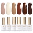 thumbnail image 1 of Set de esmaltes de uñas en gel GAOY Nude Brown Fall, 6 colores, 7,3 ml, 1 of 6