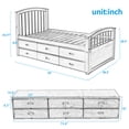 thumbnail image 6 of Topcobe Solid Wood Twin Size Bed with Storage, Platform Bed with 6 Drawers, Espresso, 6 of 6