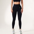 thumbnail image 2 of Women's High Waist Full-Length Seamless Leggings with Ultra-Stretchy Fabric - Small, Black, 2 of 6