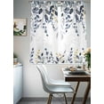 thumbnail image 5 of Sheer Curtains 63 Inches Long, Blue Grey Eucalyptus Light Filtering Window Curtains for Living Room, Watercolor Spring Weeping Botanical Rod Pocket Voile Sheer Curtain Drapes, 52"W x 63"L, 2 Panels, 5 of 8
