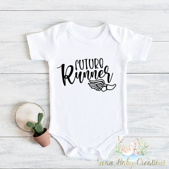 Future Runner , Baby Bodysuit, Baby Shower Gift, Unisex , Sports , Gender Neutral, Running , Track, Cross Country Cute Baby Onesie, BABY BODYSUIT LAT 4424