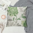 thumbnail image 2 of COMIO Sage Green Pillow Covers Dahlia Flowers and Grey Leaf Throw Pillowcase Decorative Room Spring Summer Green Flowers Cushion Cover for Patio Sofa Bedroom Indoor Outdoor Party, 2 of 5