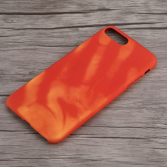 ZOUSSIQI Heat Thermal Sensor Discoloration Soft PU Phone Case Cover Skin for iPhone 7 Plus Red EL225#16410