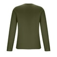 thumbnail image 4 of JSGEK Men's Plain Lightweight Sweatshirt Long Sleeve Shirts Comfort Athletic Workout Sport Trendy Fashion Crewneck Pullover Male Loose fit Soft Basic Solid Color Army Green XXL, 4 of 5