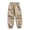 Khaki, variant on YLSDY Men's Solid Cargo Jogger Pants, Elastic Drawstring Waist, Loose Fit Streetwear Utility Trousers Army Green M